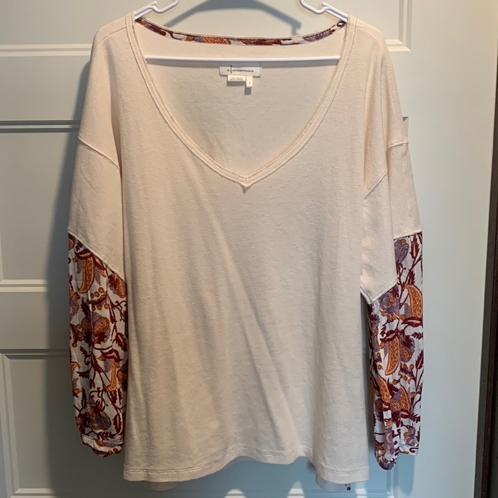 Anthropologie long sleeve top size Small